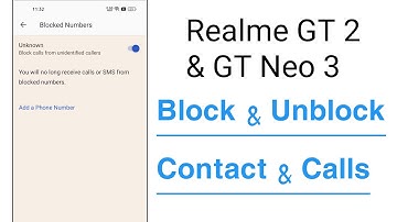 Realme GT 2 & GT Neo 3 Block And Unblock Contact Number Calls