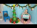 DIY Barbie Christmas Room Makeover 🎄 miniature tree decor tutorial 