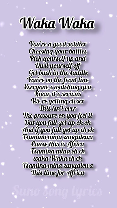 Waka Waka song lyrics in English #wakawaka #wakawakasong #shakira #song #ytshorts #yt #music #lyrics