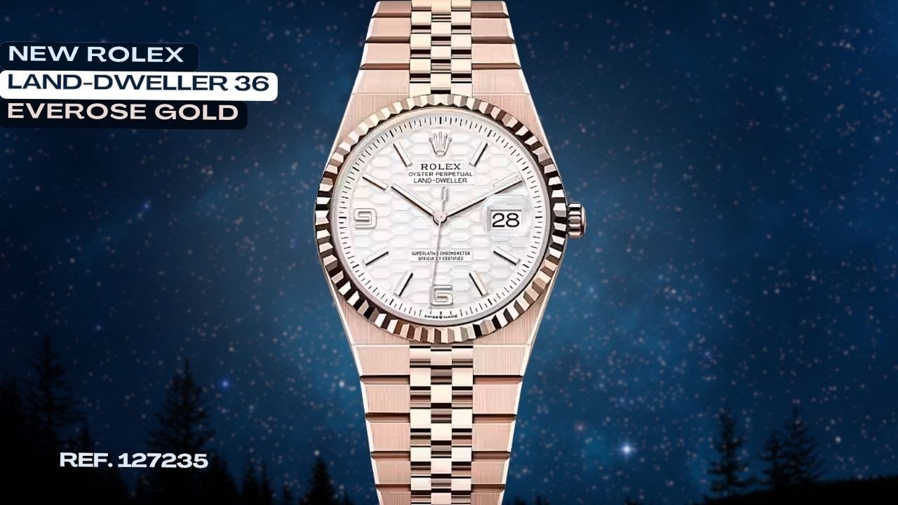 Rolex Land-Dweller 36 Everose Gold Honeycomb Dial 127235