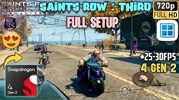 SAINTS ROW THE THIRD Full Setup Winlator bionic ludashi On Snapdragon 4 Gen 2🔥 || low end device. 