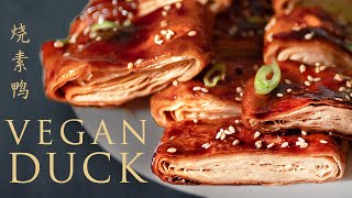 Tofu Recipe | How to cook Simple Vegan Duck with Bean Curd Sheets[meaty DIM SUM Tofu Skin ROLLS]烧素鸭
