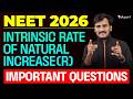 Intrinsic Rate of Natural Increase (r) - Important Questions | Eduport NEET