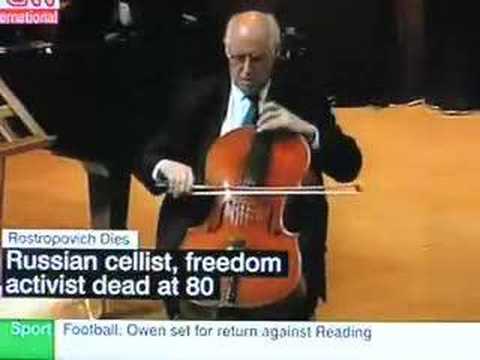 Mstislav Rostropovich, Russian cellist and activis...