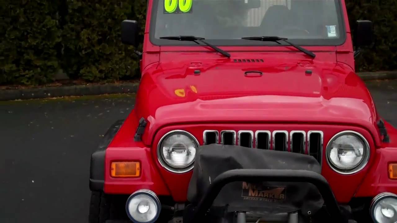 2000 Jeep Wrangler Sport 4x4 Red Art Gamblin Motors Tim Smith V2156A -  YouTube