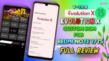 Evolution X Rom For Redmi Note 7/7s 🔥 Full Review 😍 Android 13