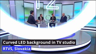 Curved LED TV Studio Background