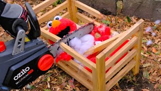 Elmo Gets Shredded With Chainsaw