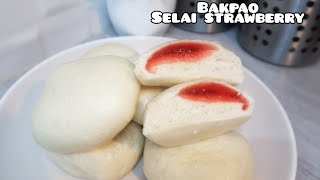 Bakpao isi selai strawberry 🍓 || empuk, mulus, anti kerut