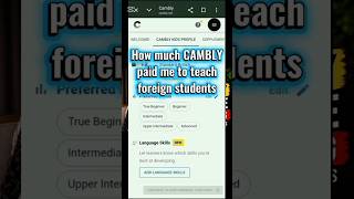 How much CAMBLY paid me to teach foreign students