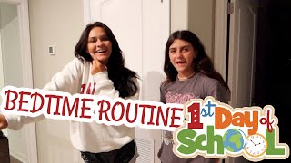 😴NIGHTTIME ROUTINE😴| 📚1ST DAY OF SCHOOL 📚EMMA AND ELLIE