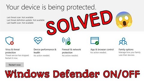 How to Disable or Enable Windows Defender on Windows 10
