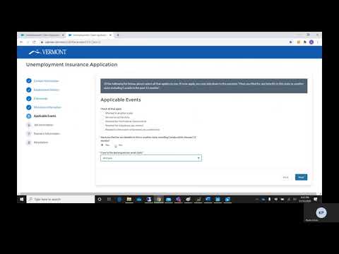 Establish Initial Claim - Vermont Unemployment Insurance How-to's