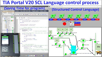 SCL Language TIA Portal V20 control 6 motors by sequency and individual