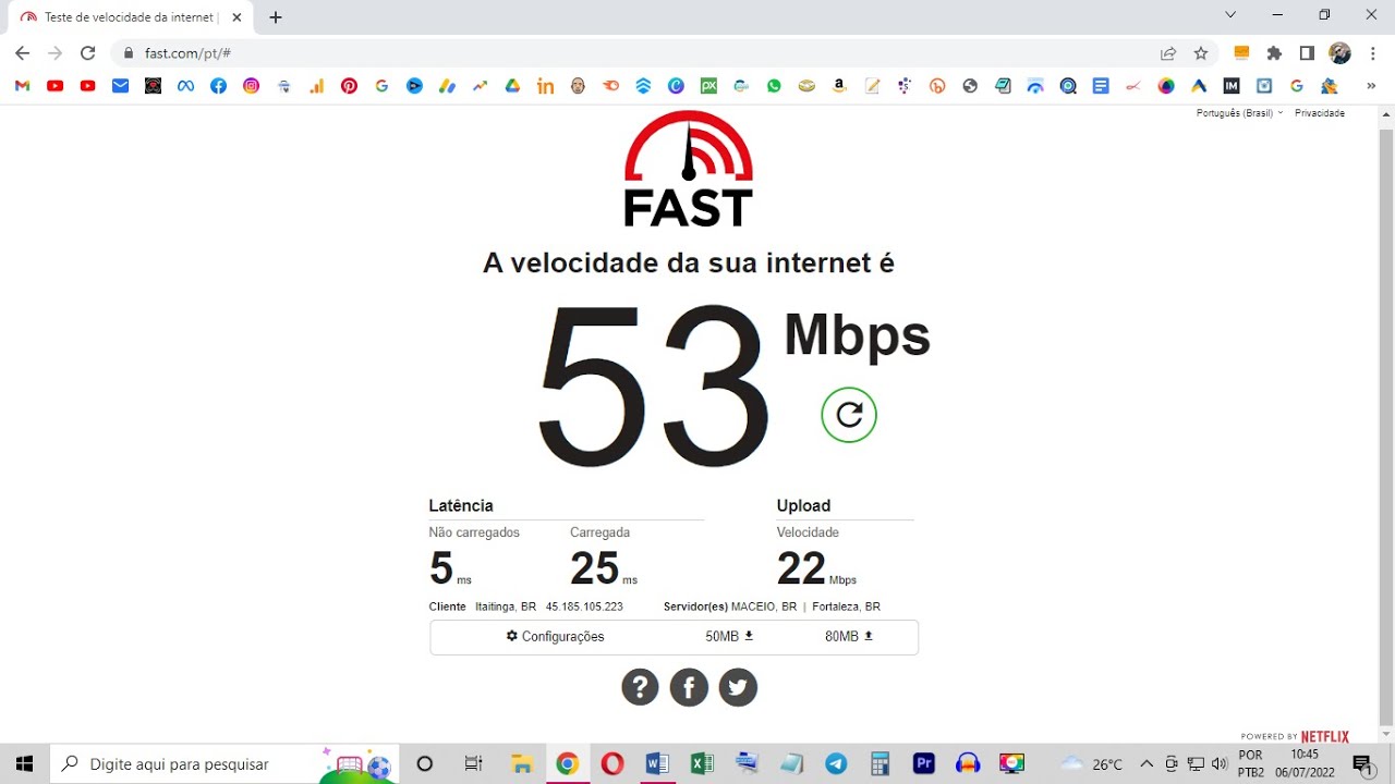 COMO TESTAR A VELOCIDADE DA INTERNET PELO PC – SEM PROGRAMA - YouTube