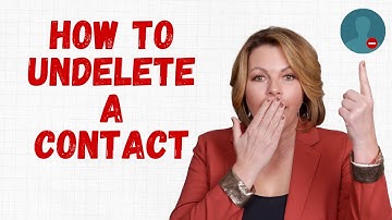 KW Command Training Video | How To Undelete A Contact