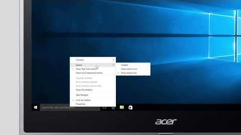 Windows 10   How to Shrink   Hide the Taskbar Search Box