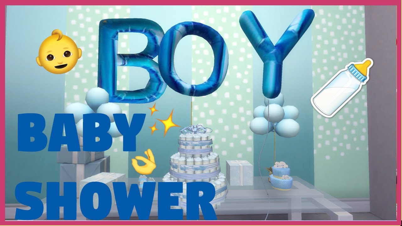 Boy's Baby Shower Virtual Tour Sims 4 + CC LINKS YouTube
