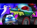 Police Monster Truck | Haunted House Monster Truck Videos | Car Cartoons For Kids