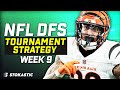 NFL DFS Sims Tournament Strategy Week 9 | NFL DFS Strategy