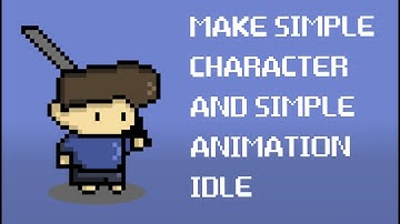 Make simple character and simple animation in piskel app ( idle animation )