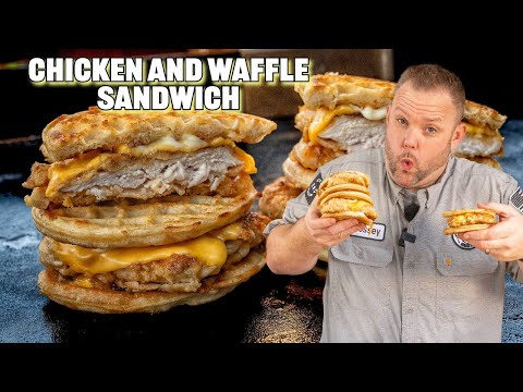 Breakfast Chicken and Waffle Sandwich