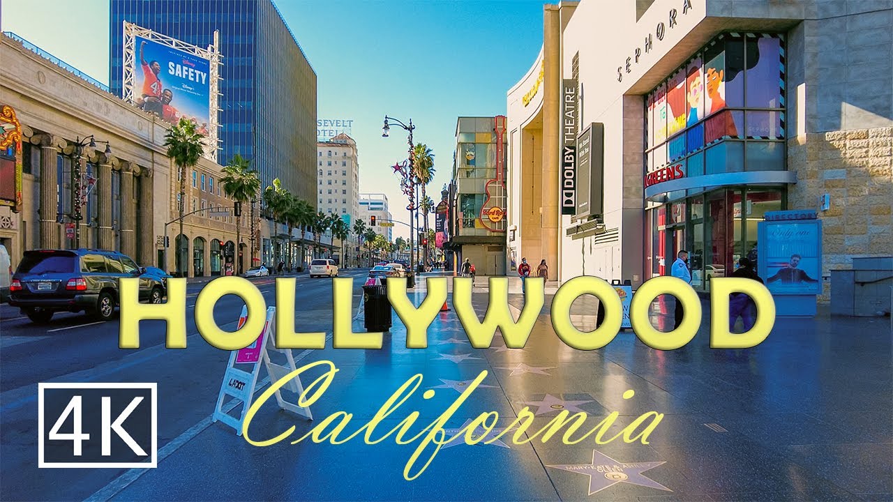 [4K] Hollywood Walk of Fame Tour in Los Angeles California - YouTube