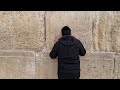 Visiting the Western Wall (Wailing Wall) Jerusalem, the holy site for Jews around the world