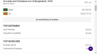 GTV Live Straming - Sri Lanka vs Bangladesh, 2018 Live 25-01-2018