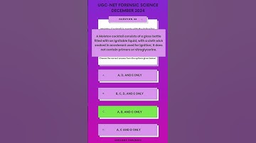 UGC NET Forensic Science December 2024 PYQ (Q 46-50) | Simple Explanations  #forensicscience #ugcnet