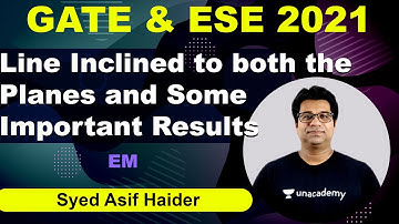 GATE & ESE | Line Inclined to both the Planes and Some Important Results | ED | Syed Asif Haider