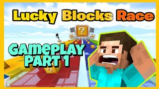 Lucky Block Race In Minecraft PE //UNIQUE ANDROID GAMING// screenshot 4