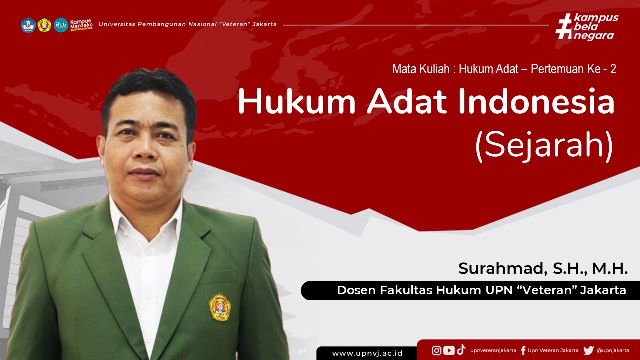 Surahmad, S.H., M.H. - Hukum Adat : Hukum Adat Indonesia (Sejarah)