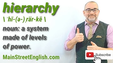 English Vocabulary Builder: HIERARCHY - Noun (Pronunciation & Usage)