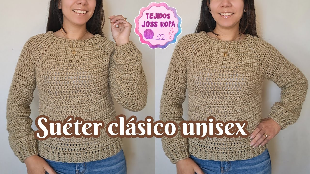 Suéter clásico unisex tejido a crochet | Tejidos Joss Ropa |