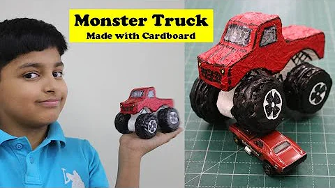 I made Hot Wheels MONSTER TRUCK with Cardboard - Race & Crush! | Amazing DIY Cardboard Craft Ideas