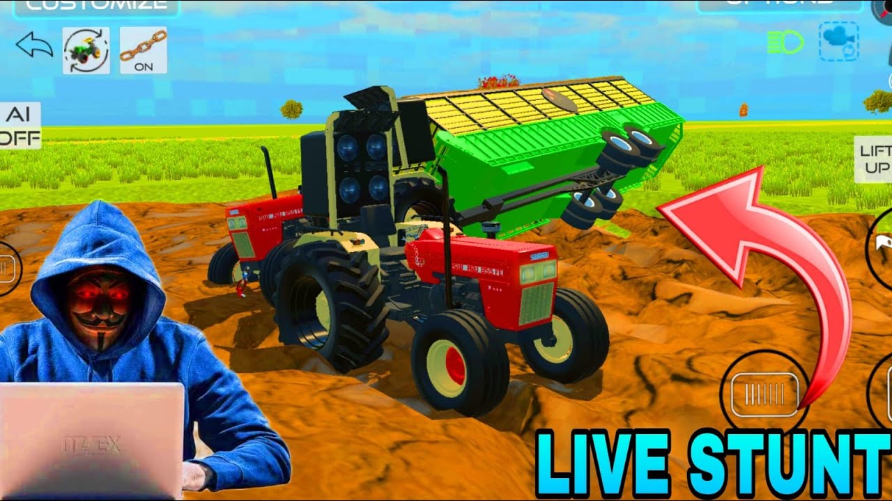 🔴[Live] Tractor Se Itne Bhayankar Stunt😯\\Stunt With Swaraj855 On Live||