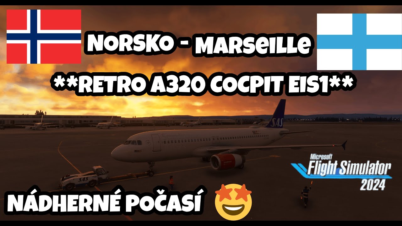 Vzlet při náherném počasí 🤩Gardermoen-Marseille MSFS 2024