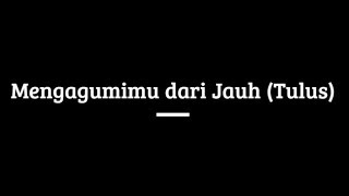 Mengagumi dari Jauh (Lirik) - Tulus