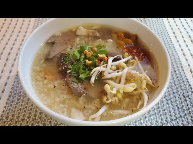 Bor Baw Sach Chrouk | Pork Rice Porridge | Cambodian Recipe class=