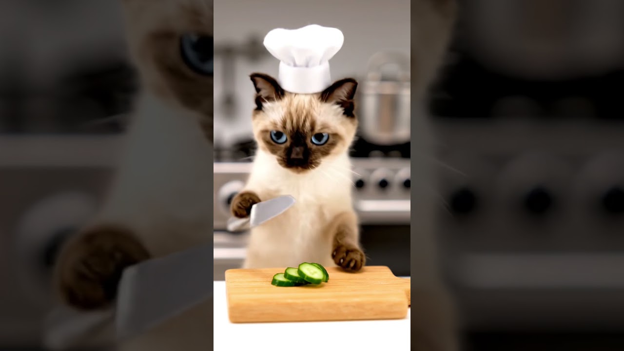 Cute chef cat 