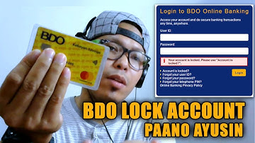 BDO LOCK ACCOUNT PAANO AYUSIN | JAMES LATIP