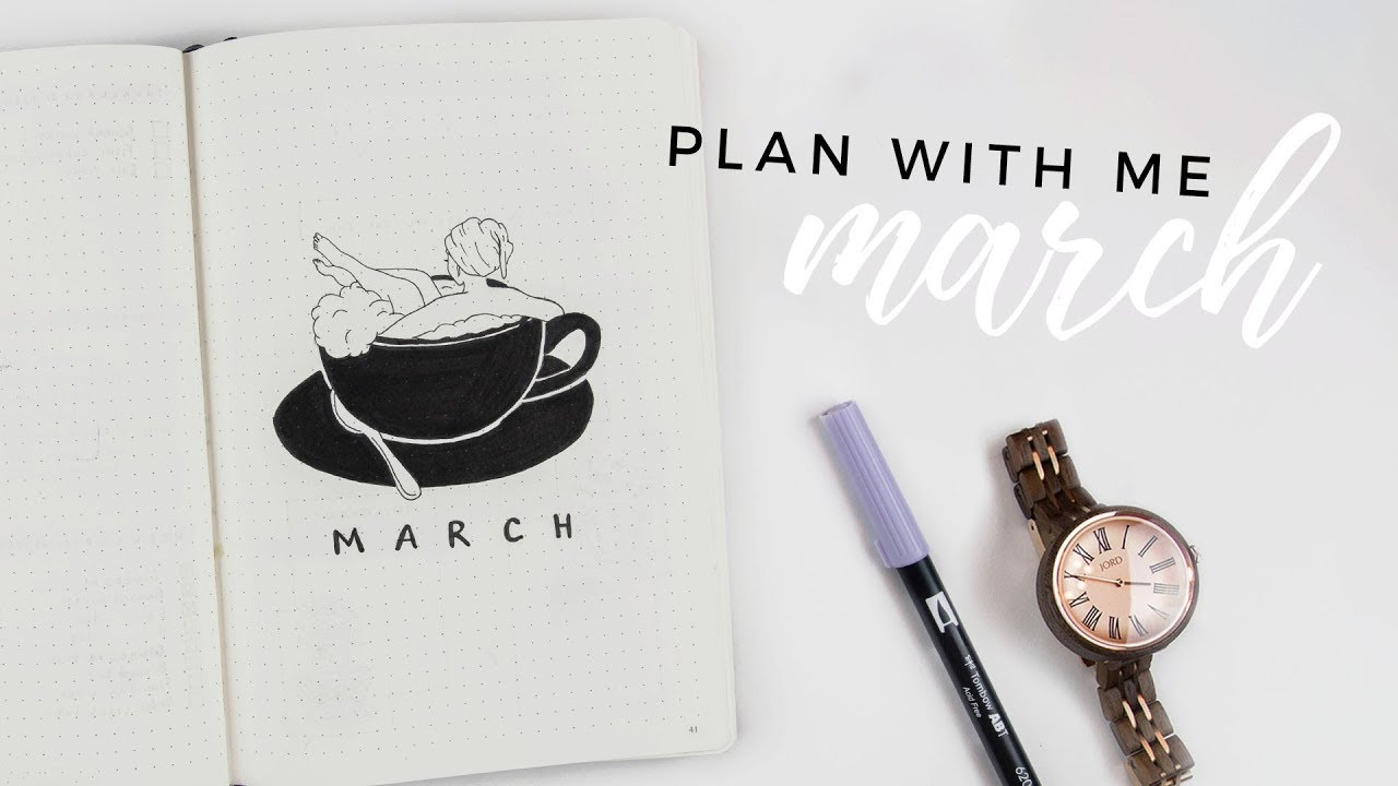 PLAN WITH ME | March 2018 Bullet Journal Setup + GIVEAWAY