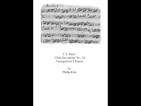 Bach Invention No. 14 for 2 pianos - J. S. Bach