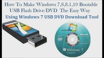 How to Create bootable USB Flash Drive By Using Windows 7 USB DVD Download Tool