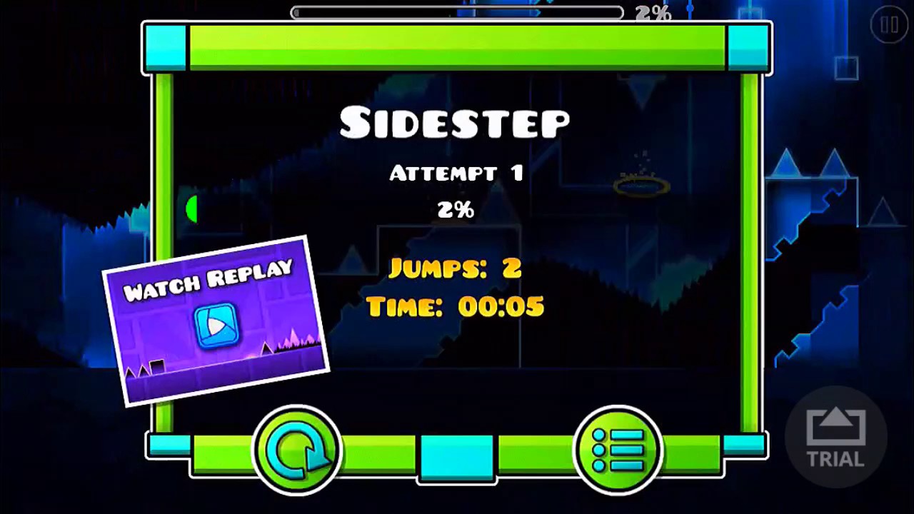 Trying to beat sidestep Geometry dash - YouTube