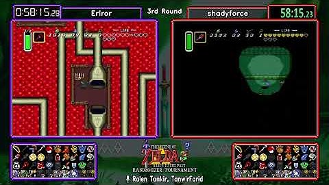 A Link to the Past Randomizer 2021 Tournament.  Eriror vs shadyforce Game 01