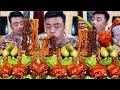 Asmr eating  xiaofeng mukbang wax gourd 5 fried chicken thighs and fried noodles