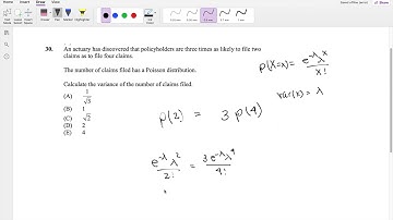 SOA Exam P Question 30 | Variance of Poisson Distribution
