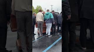 Cynde’s Pallbearers leaving the funeral chapel